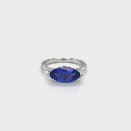 Marquise Cut Tanzanite Ring, Solitaire Tanzanite Jewelry, Elegant Tanzanite Ring, Marquise Cut Gemstone Ring, Tanzanite Engagement Ring, Tanzanite Solitaire Ring, Sterling Silver Tanzanite Ring, Tanzanite Anniversary Ring, Classic Tanzanite Ring, Tanzanite Statement Ring