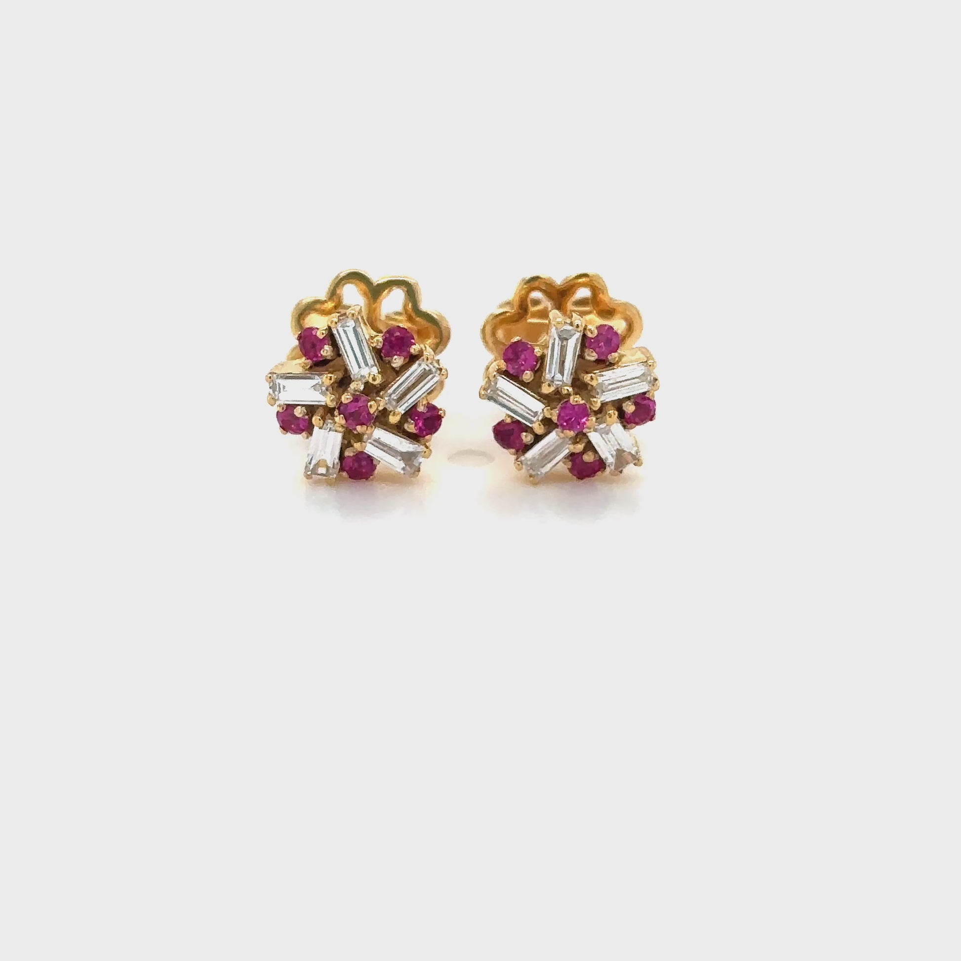Ruby & Diamond Stud Earrings, Ruby Earrings, Diamond Earrings, Fine Jewelry, Luxury Earrings, Fashion Earrings, Ruby Jewelry, Sparkling Stud Earrings, Statement Earrings, Elegant Jewelry, Special Occasion Earrings, Ruby and Diamond Studs, Timeless Jewelry, Handcrafted Earrings, Gemstone Stud Earrings