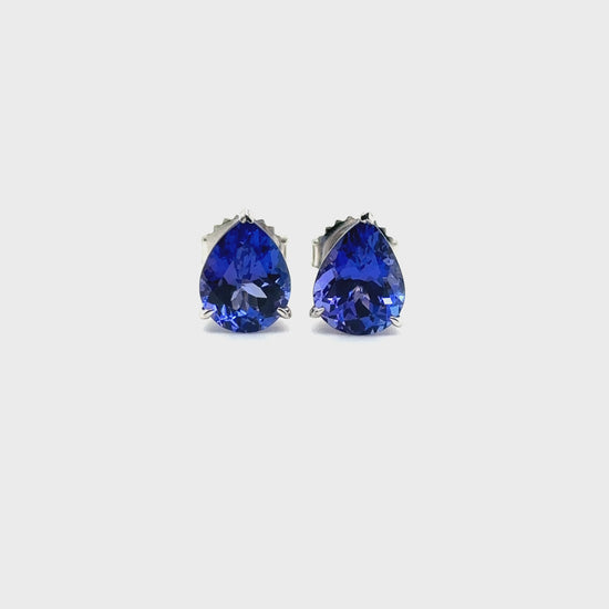 Pear Shape Tanzanite Stud Earrings, Tanzanite Earrings, Pear Shape Studs, Gemstone Studs, Tanzanite Jewelry, Stud Earrings, Pear Shape Tanzanite, Gemstone Earrings, Fine Jewelry, Tanzanite Studs.