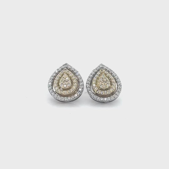 Tear drop halo diamond stud earrings, tear drop earrings, halo earrings, diamond stud earrings, jewelry, accessories, fashion accessories, women's jewelry, elegant earrings, glamorous earrings, luxury earrings.