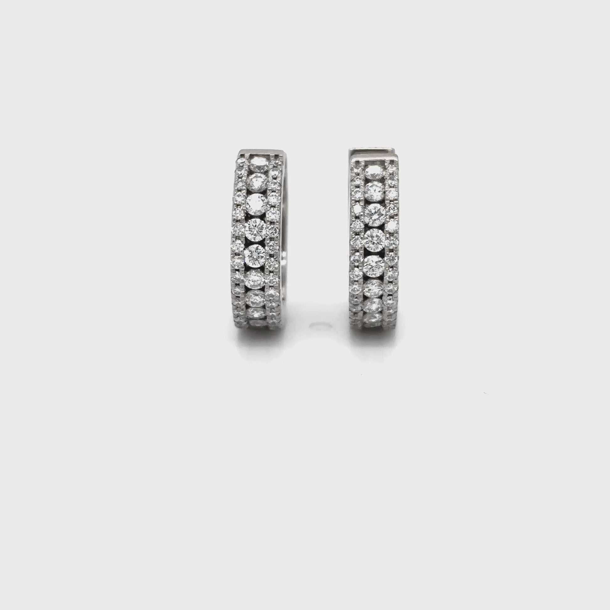 Round brilliant diamond huggy earrings, diamond huggie hoop earrings, elegant diamond huggy earrings, classic round brilliant cut earrings, fine jewelry diamond huggies, luxury diamond earrings for women, timeless diamond hoop earrings, everyday diamond huggy hoops, designer round brilliant earrings, white gold diamond huggie earrings.