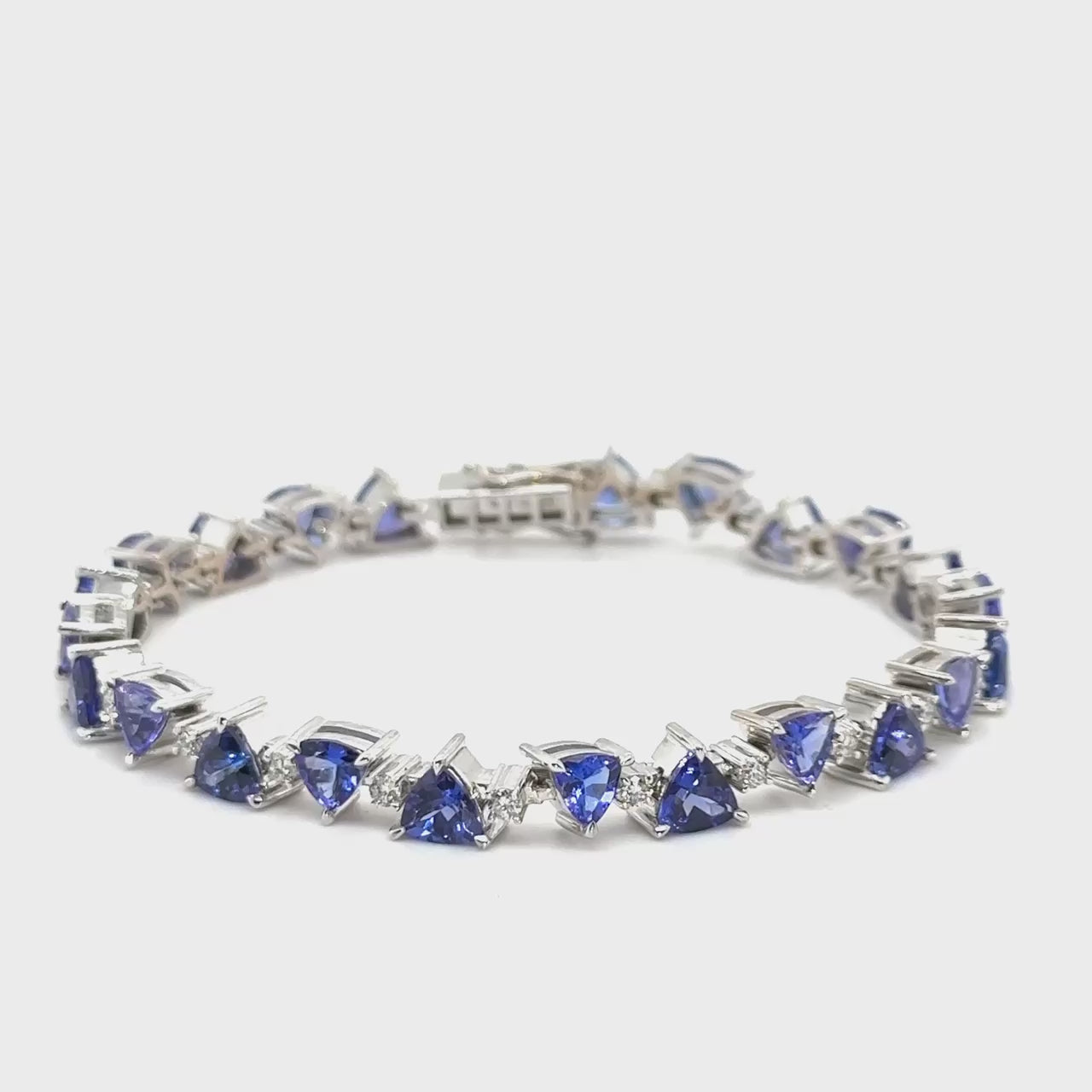 Trillion Tanzanite & Diamond Bracelet