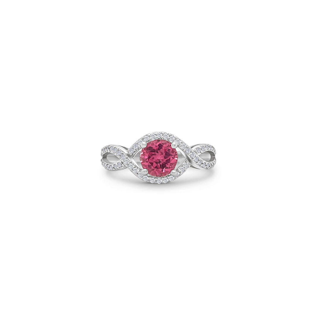 : Spinal Infinity & Diamond Ring, 1.30ct Ring, Exquisite Jewelry Collection, Elegant Design, Captivating Spinal Gemstone, Dazzling Diamonds, Infinity-Inspired, Timeless Masterpiece. Please note that