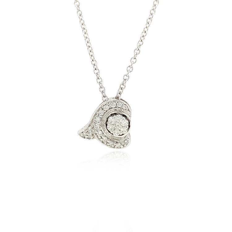 Round brilliant illusion diamond pendant, sparkling jewelry, elegant necklace, illusion setting, fine craftsmanship, exquisite design, beautiful accessory, timeless elegance, perfect gift option, dazzling brilliance.