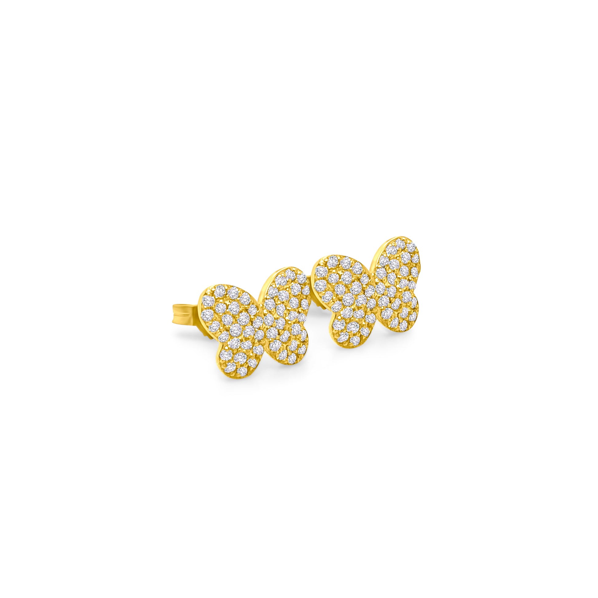 Round Brilliant Butterfly Illusion Stud Earrings, Sparkling Butterfly Studs, Elegant Butterfly Jewelry, Delicate Insect-Inspired Earrings, Cubic Zirconia Butterfly Studs, Unique Butterfly Design, Sterling Silver Butterfly Earrings, Dazzling Studs with Butterfly Motif, Nature-Inspired Jewelry, Butterfly-shaped Gemstone Earrings.