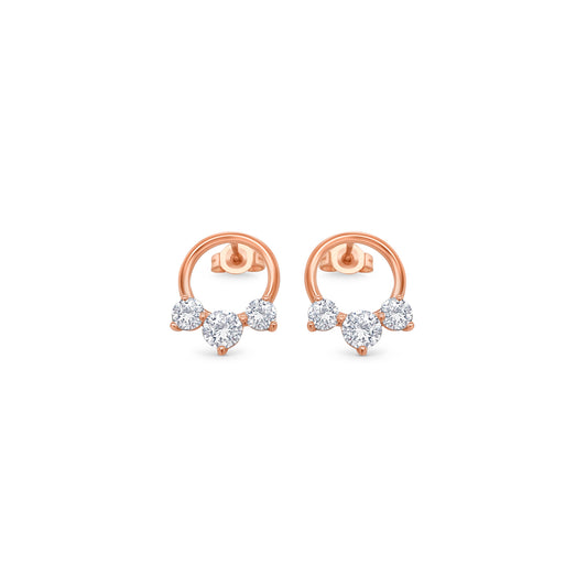 "Pair of exquisite 3-stone diamond earrings featuring round brilliant-cut stones for a timeless and elegant look."  "Stunning round brilliant diamonds set in a trio for these 3-stone earrings, creating a captivating and sophisticated accessory."  "Elevate your style with these 3-stone round brilliant diamond earrings, showcasing a perfect balance of classic charm and modern allure."