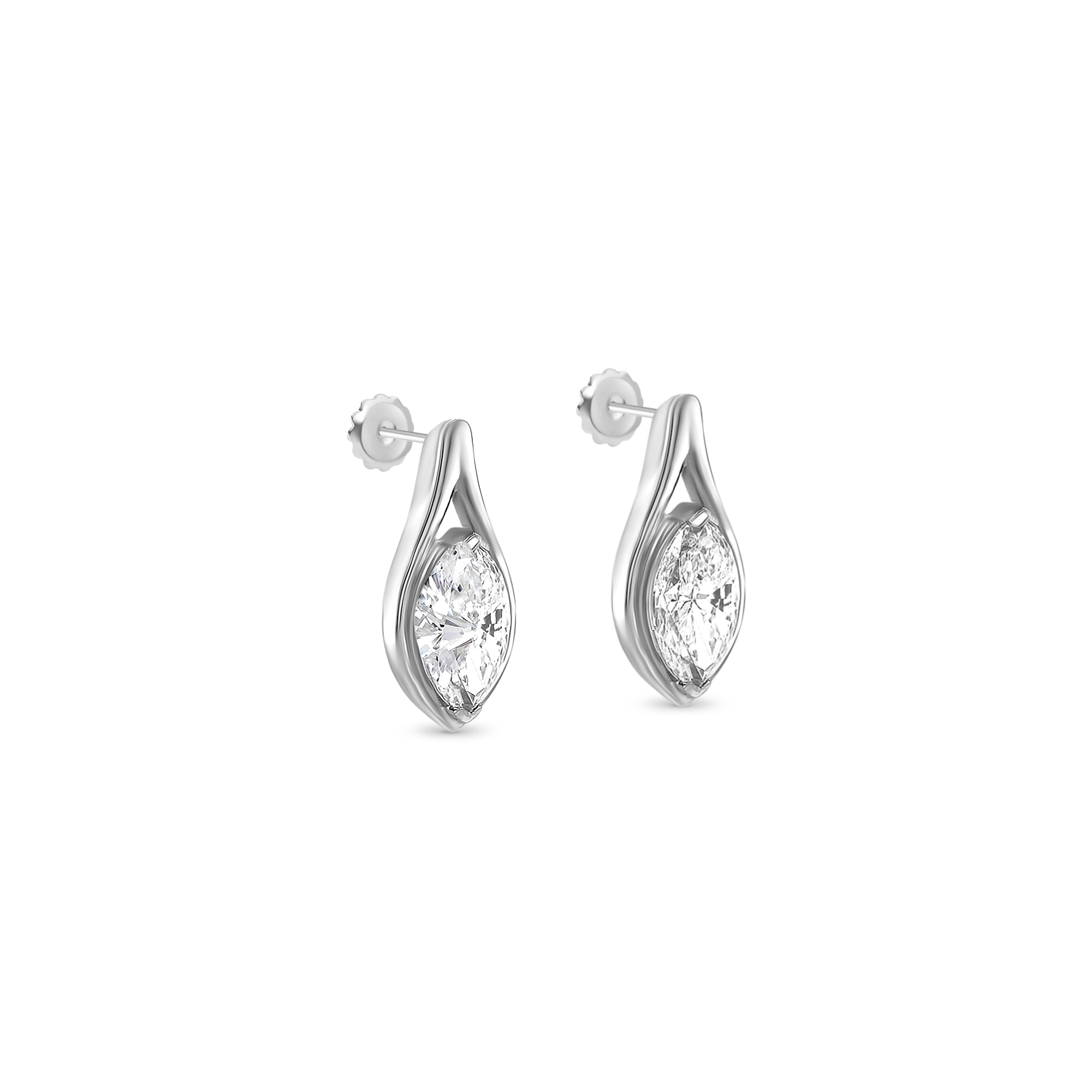 Marquise Cut Diamond Earrings