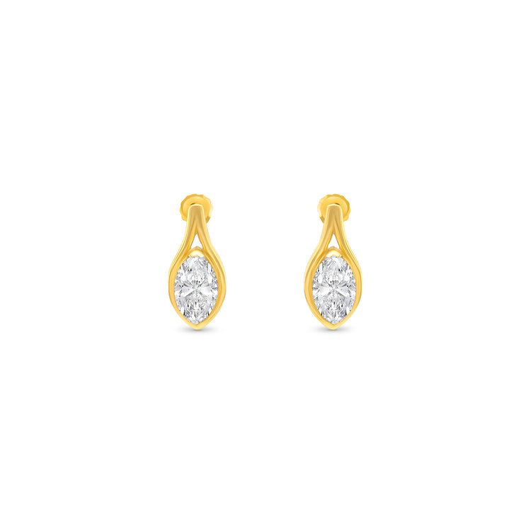 Marquise Cut Diamond Drop Earrings