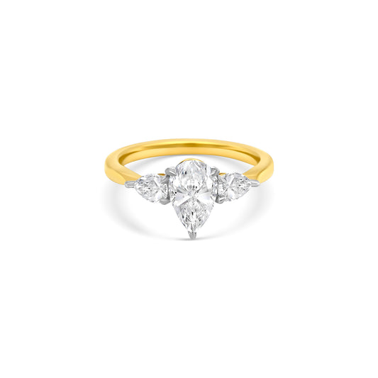 Pear Shape Trilogy Diamond Ring