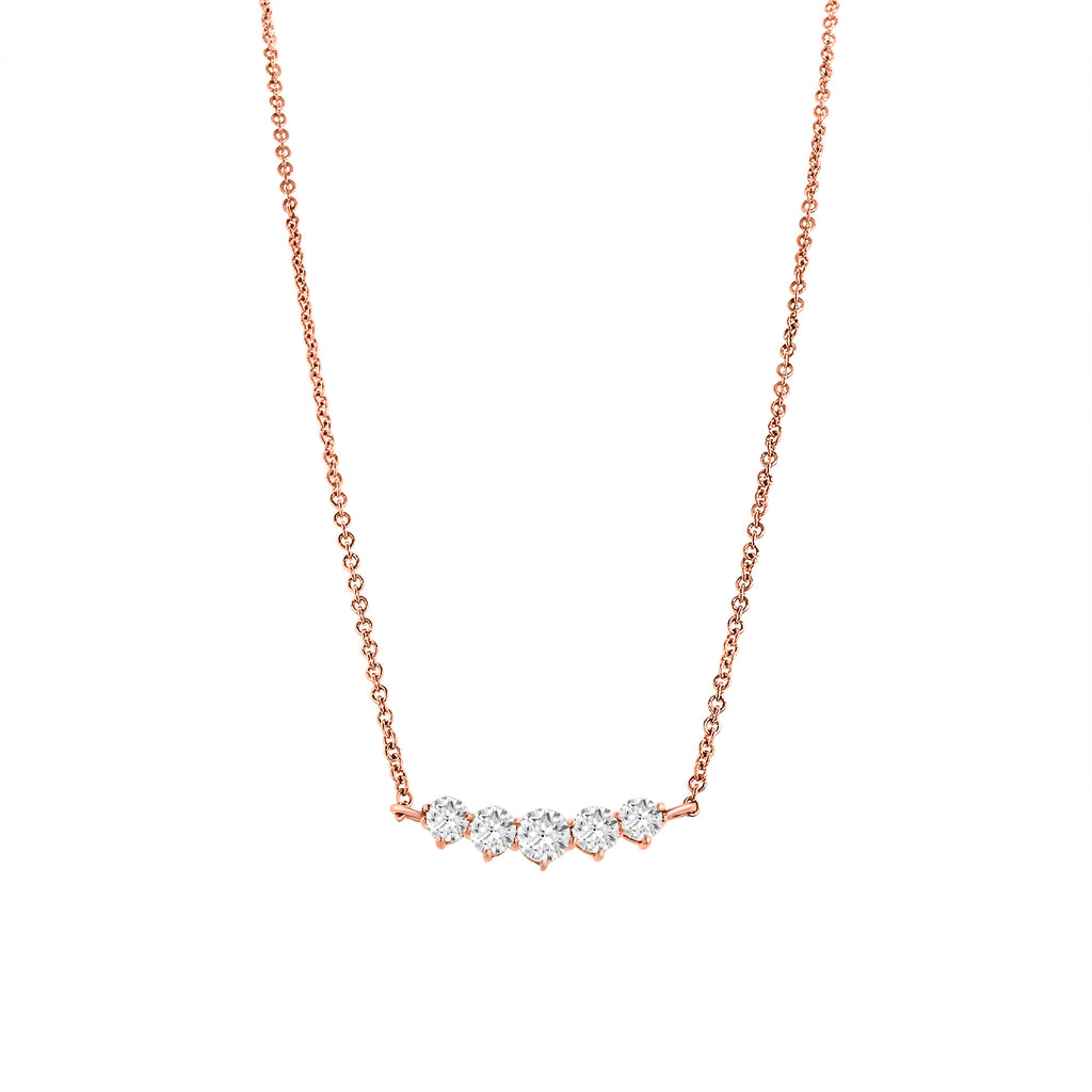 5 Stone Round Brilliant Diamond Pendant, diamond pendant, round brilliant, stone pendant, jewelry pendant, sparkling pendant