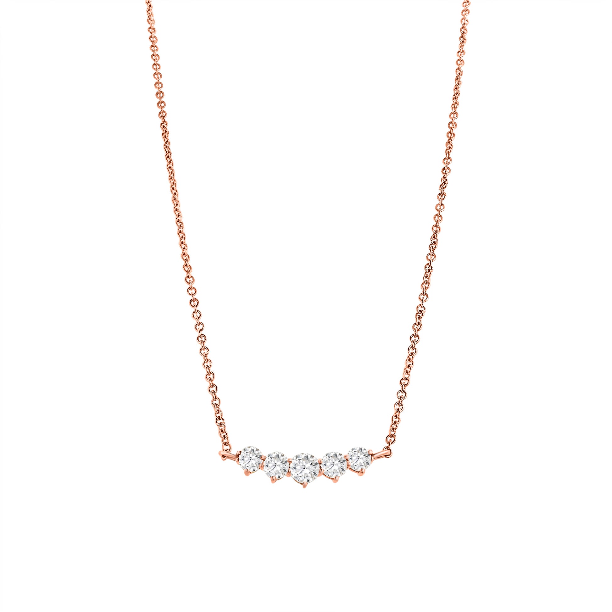 5 Stone Round Brilliant Diamond Pendant, diamond pendant, round brilliant, stone pendant, jewelry pendant, sparkling pendant