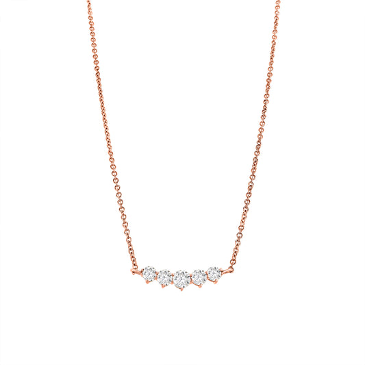 5 Stone Round Brilliant Diamond Pendant, diamond pendant, round brilliant, stone pendant, jewelry pendant, sparkling pendant