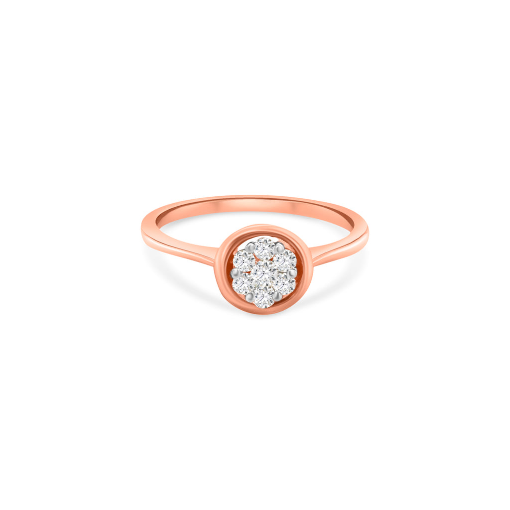 Round Brilliant Diamond Cluster Ring