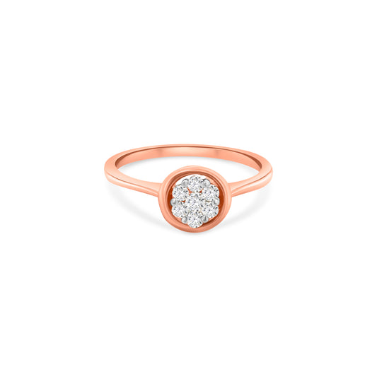 Round Brilliant Diamond Cluster Ring