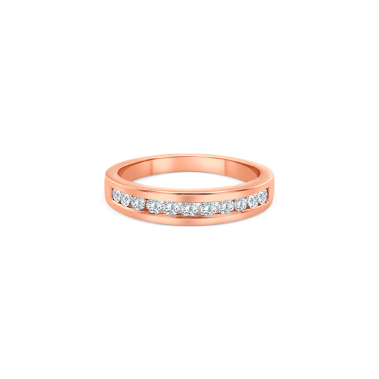  Round Brilliant Channel Set Band, diamond ring, wedding band, anniversary band, channel set diamonds, white gold band, jewelry, fashion accessory.