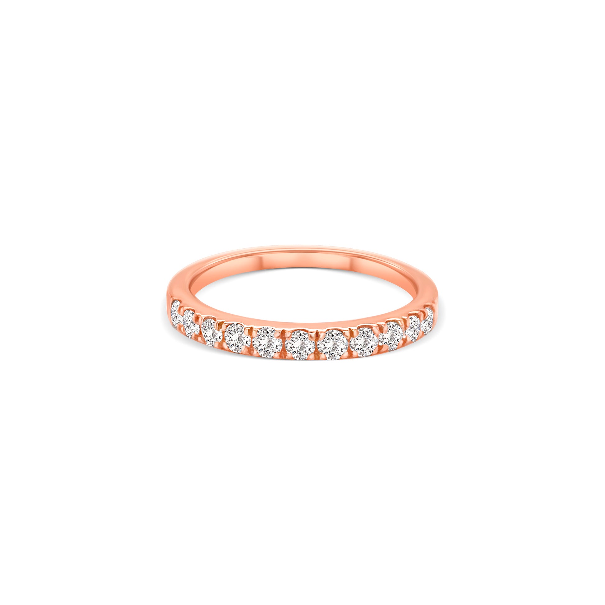  Round brilliant, half eternity, diamond ring.
