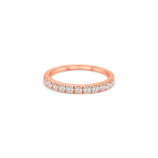  Round brilliant, half eternity, diamond ring.