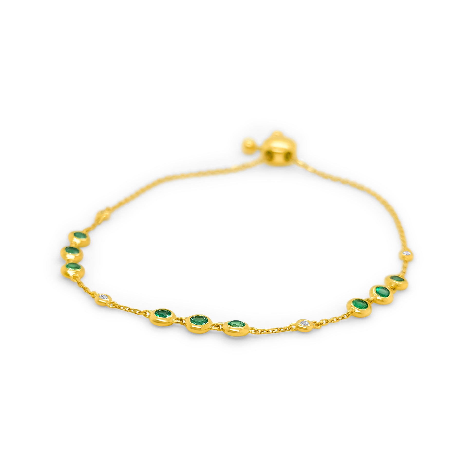 A luxurious, round emerald and diamond bracelet, showcasing exquisite craftsmanship, elegant emeralds glistening alongside brilliant diamonds, a timeless accessory capturing sophistication and grace.