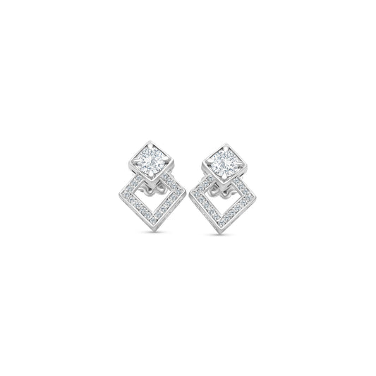 Round Brilliant Diamond Dangle Earrings