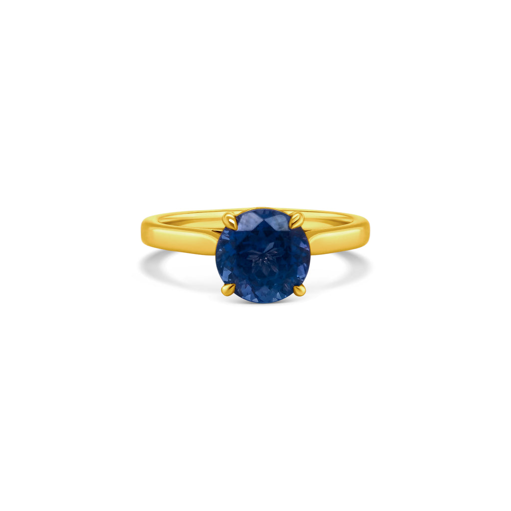 A, stunning, round, solitaire, tanzanite, ring, featuring, a, beautiful, violet-blue, gemstone, set, in, lustrous, sterling, silver, , Perfect, for, adding, a, touch, of, elegance, to, any, ensemble, , Ideal, for, everyday, wear, or, special, occasions, , Exquisite, craftsmanship, meets, timeless, beauty, in, this, captivating, piece, of, jewelry.