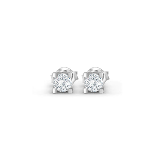 Round brilliant diamond stud earrings, timeless elegance, sparkling brilliance, versatile sophistication, must-have accessory, understated luxury.