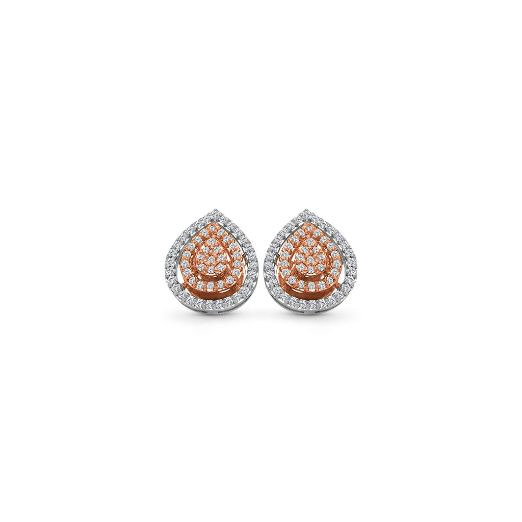 Tear drop halo diamond stud earrings, tear drop earrings, halo earrings, diamond stud earrings, jewelry, accessories, fashion accessories, women's jewelry, elegant earrings, glamorous earrings, luxury earrings