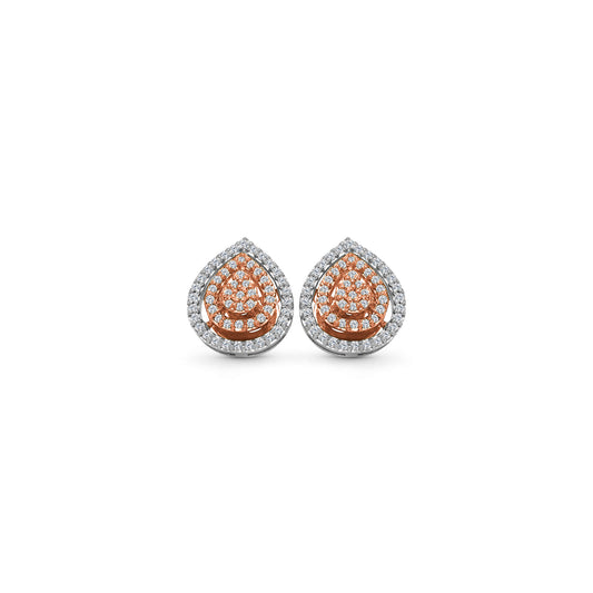 Tear drop halo diamond stud earrings, tear drop earrings, halo earrings, diamond stud earrings, jewelry, accessories, fashion accessories, women's jewelry, elegant earrings, glamorous earrings, luxury earrings