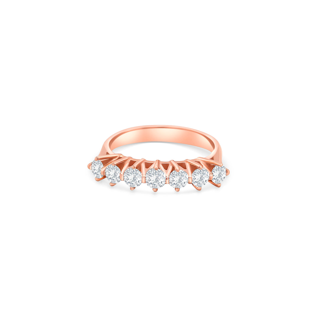 Round Brilliant Half Eternity Diamond Ring, Round Cut Diamond Band, Half Eternity Ring, Brilliant Diamond Band, Diamond Wedding Band, Round Diamond Anniversary Ring, Elegant Diamond Half Band, Classic Eternity Ring, Women's Diamond Ring, Fine Jewelry Ring.