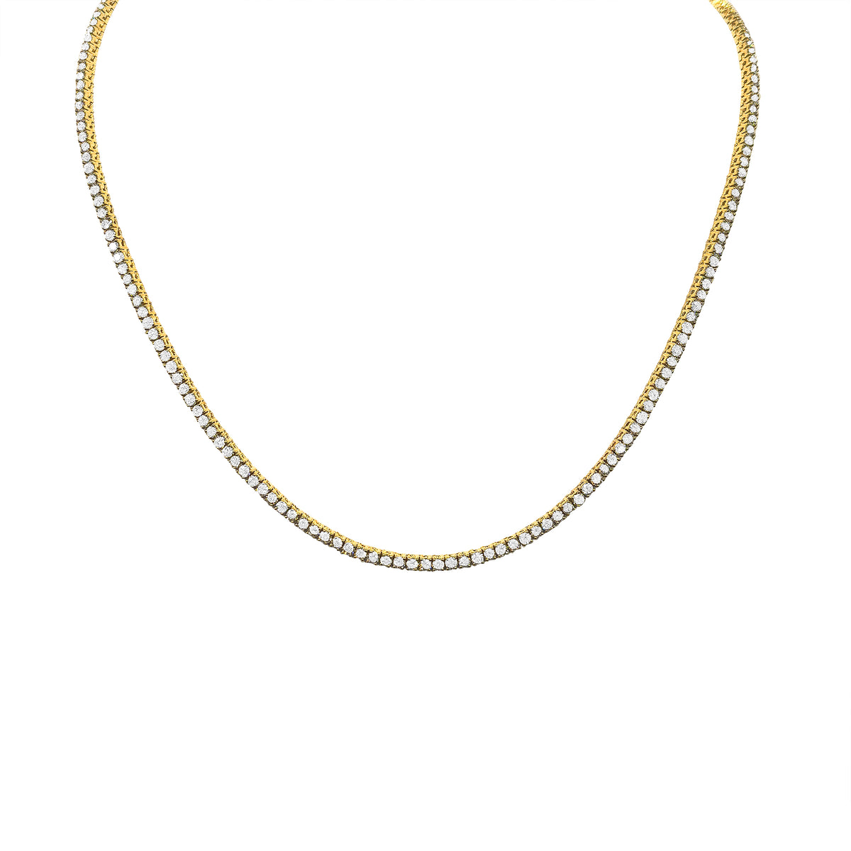 Round Brilliant Diamond Tennis Necklace