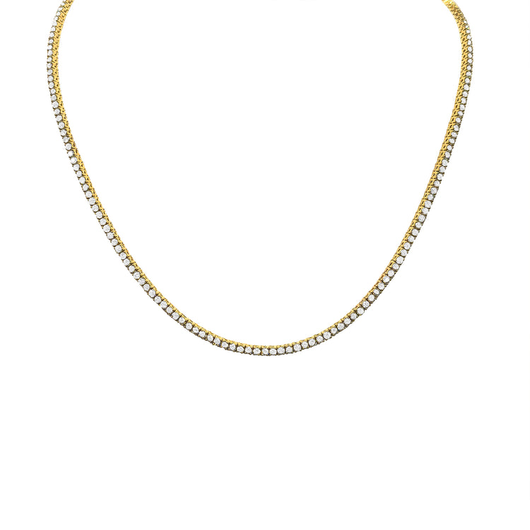 Round Brilliant Diamond Tennis Necklace