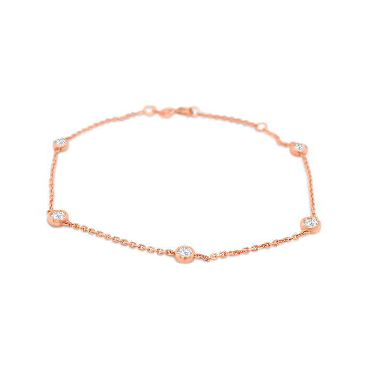 Round Brilliant Cut Diamond Bracelet