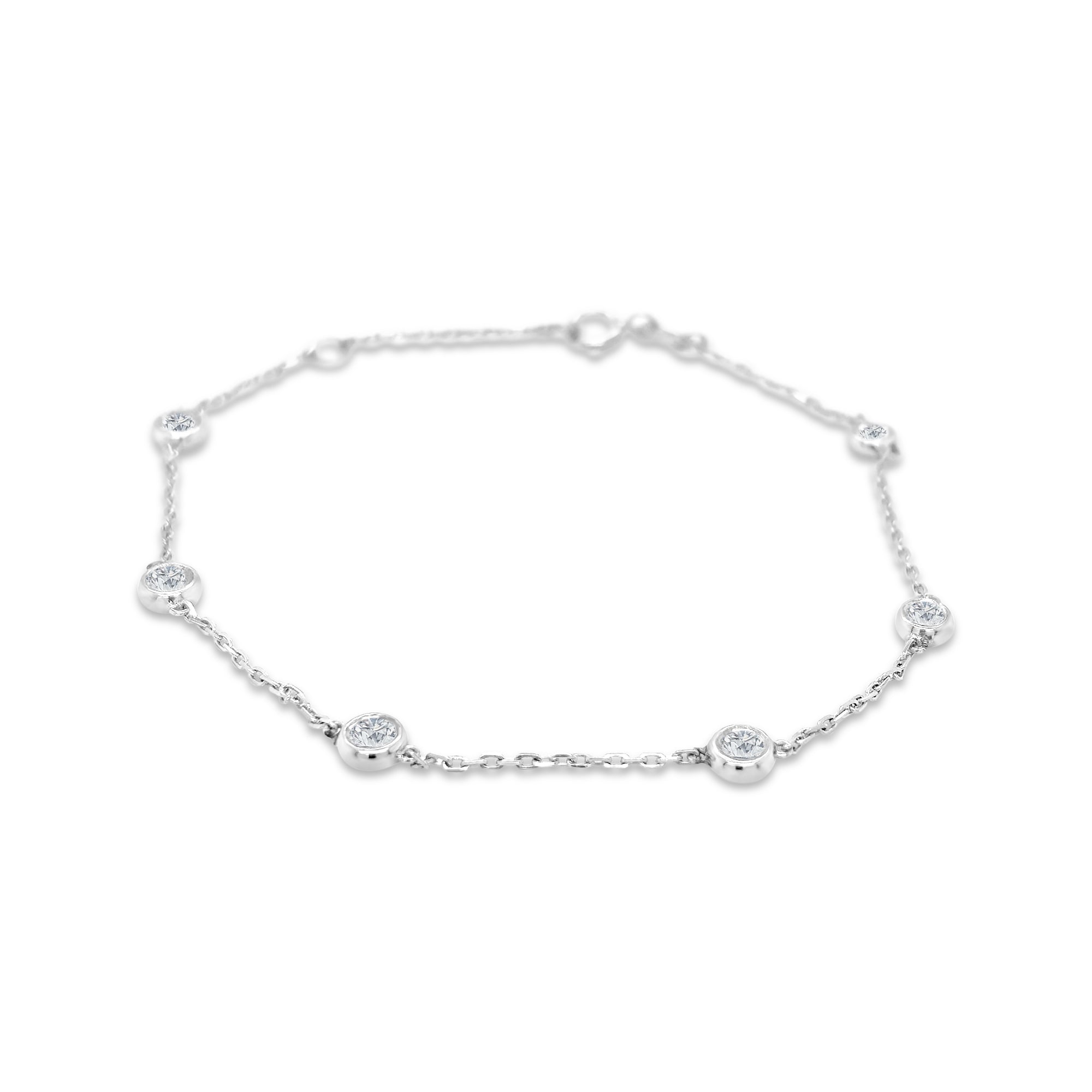 Round Brilliant Cut Diamond Bracelet