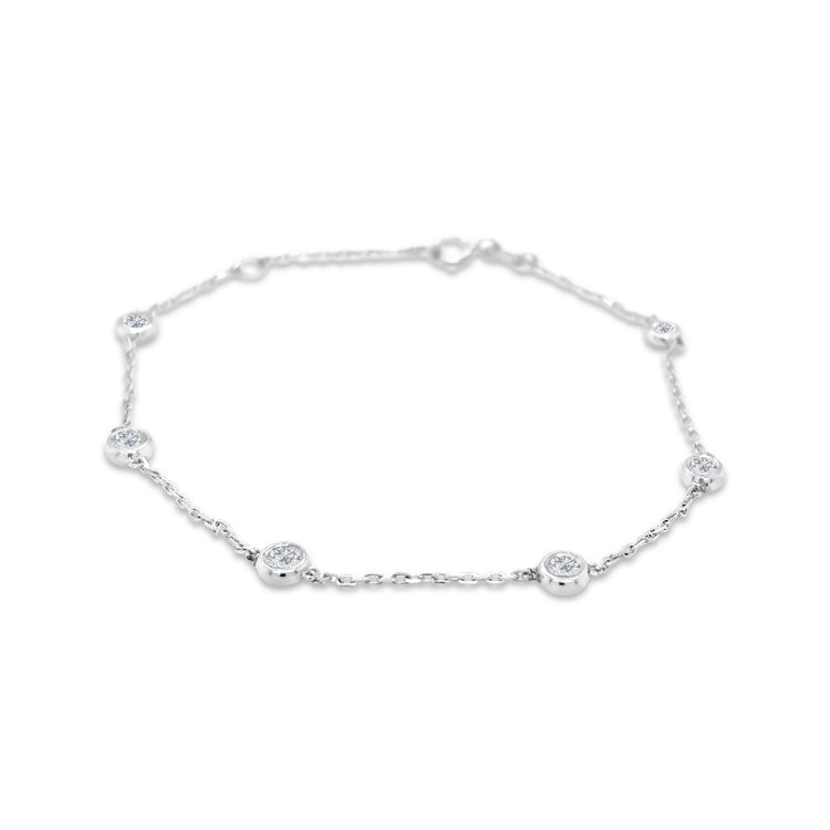 Round Brilliant Cut Diamond Bracelet