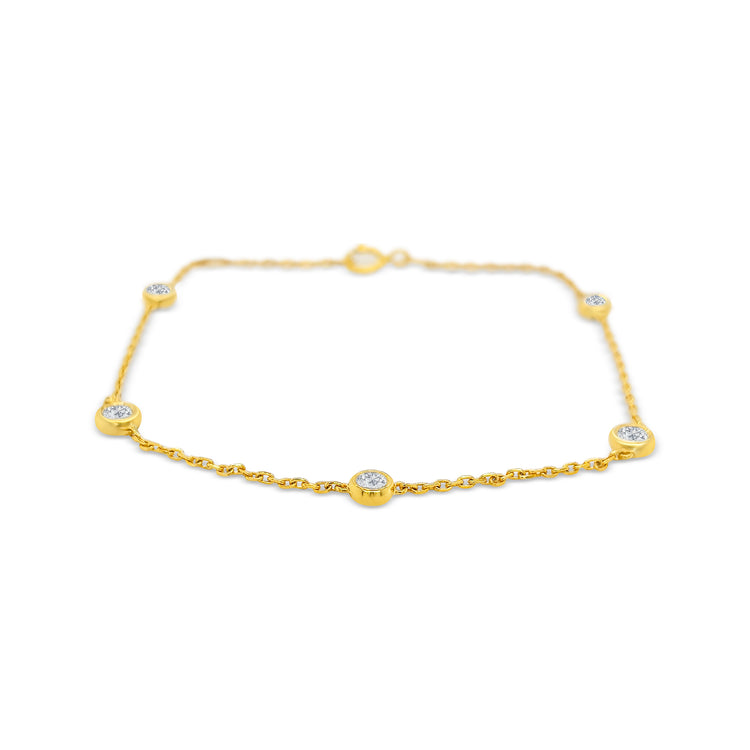 Round Brilliant Cut Diamond Bracelet