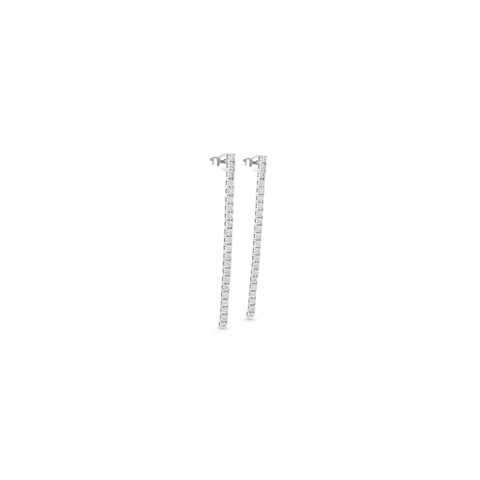 Round Brilliant Diamond Drop Earrings