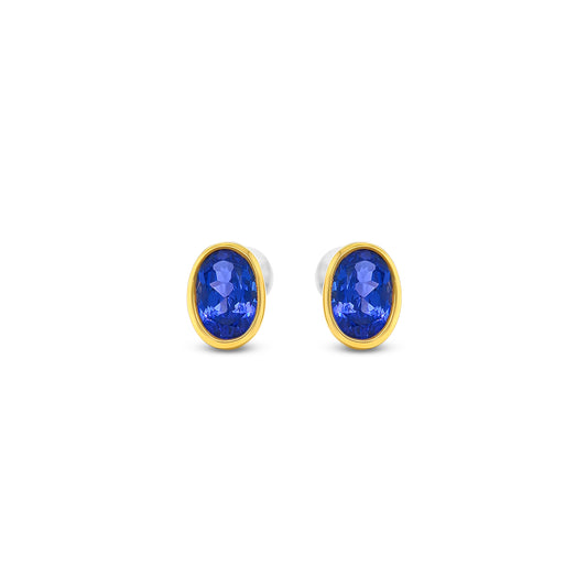 Oval Cut Tanzanite Stud Earrings