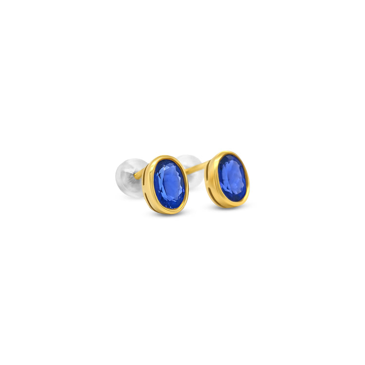 Oval Cut Tanzanite Stud Earrings