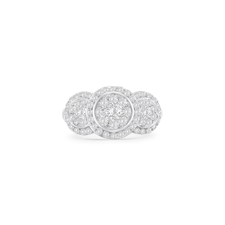 Round Brilliant Illusion Set Diamond Halo Ring