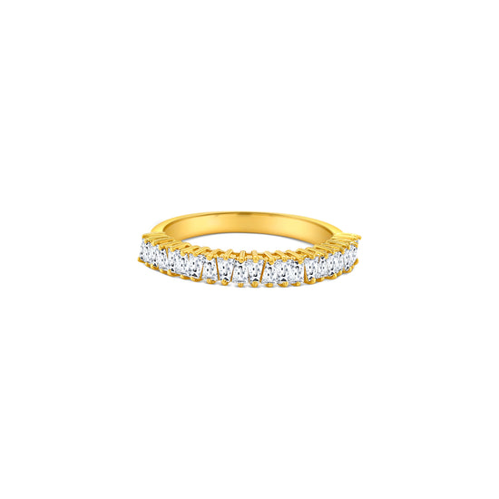 tapered baguette diamond band, half eternity wedding ring, diamond stacking ring, baguette eternity band, minimalist diamond ring, modern engagement band, sleek diamond ring