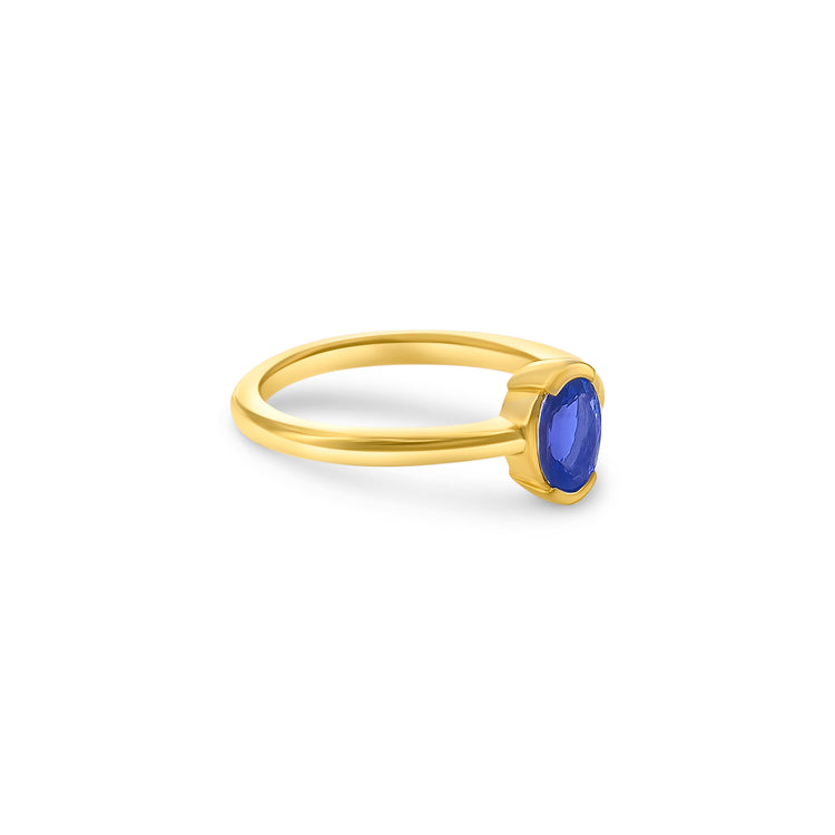 Oval Cut Tanzanite Solitaire Ring