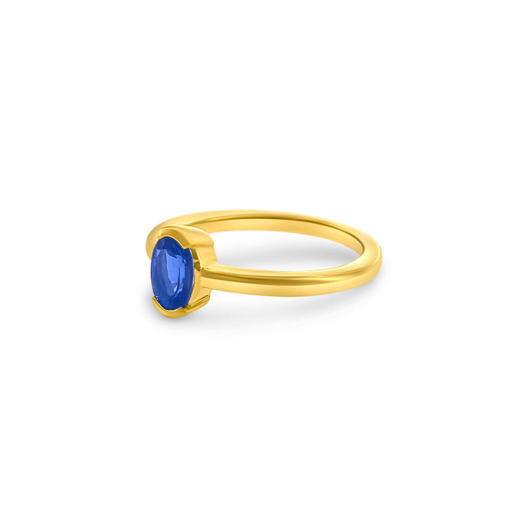 Oval Cut Tanzanite Solitaire Ring