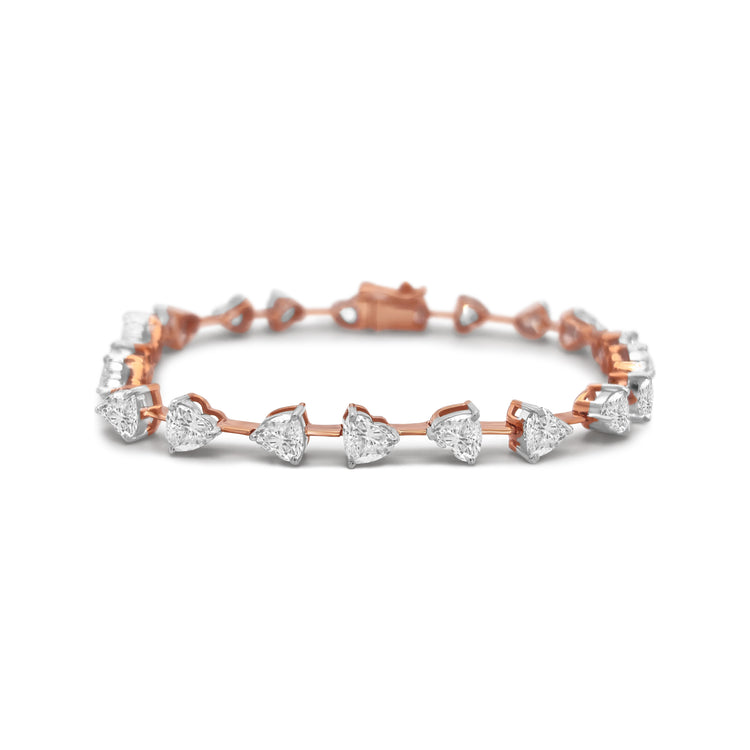 Heart Shaped Diamond Bracelet