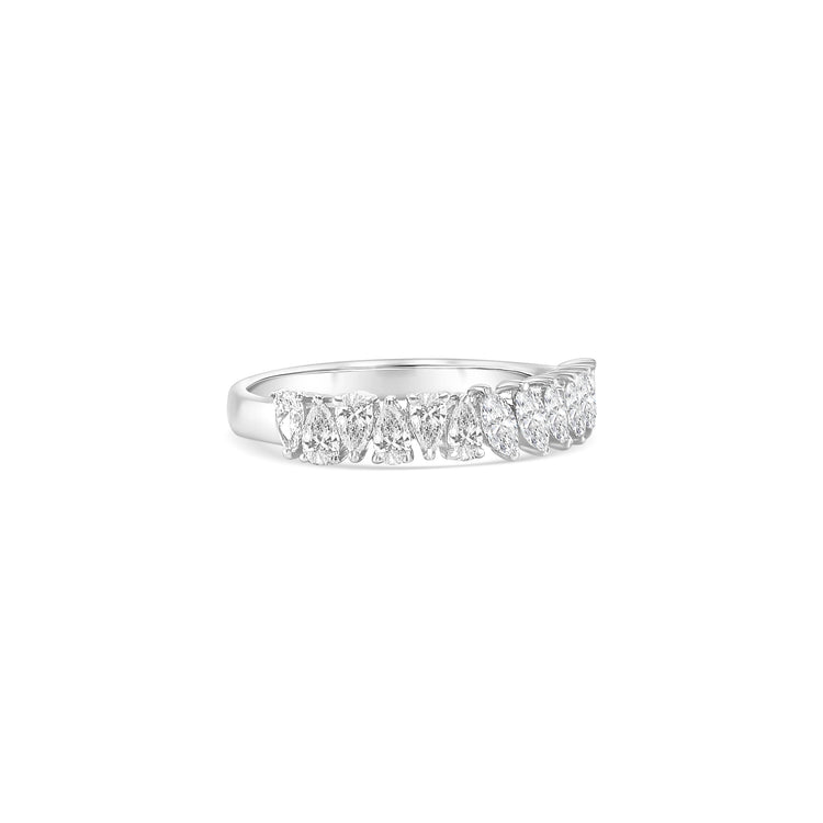Pear & Marquise Cut Half Eternity Diamond Ring