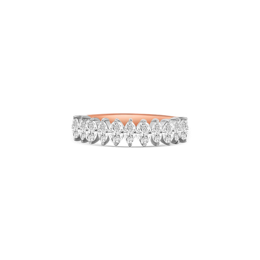 Oval & Marquise Half Eternity Diamond Ring