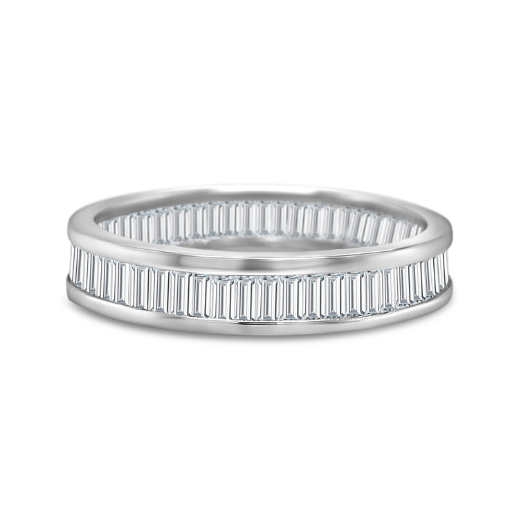 Baguette Cut Half Eternity Diamond Ring