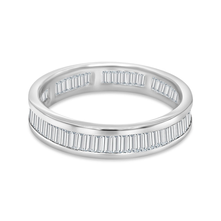 Baguette Cut Half Eternity Diamond Ring