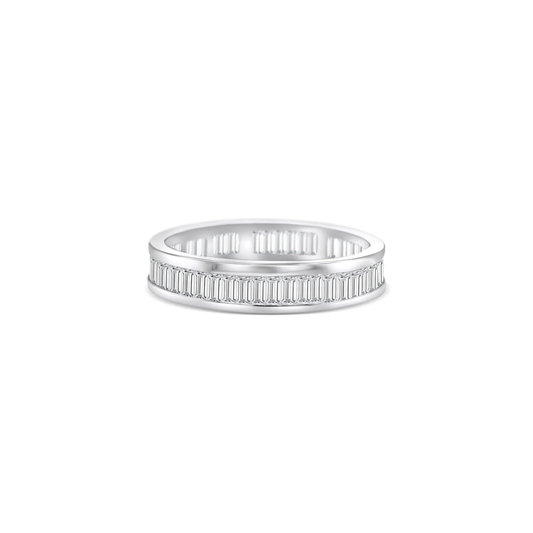 Baguette Cut Half Eternity Diamond Ring