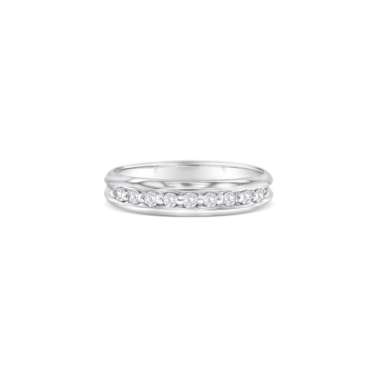 Round Brilliant Half Eternity Diamond Ring