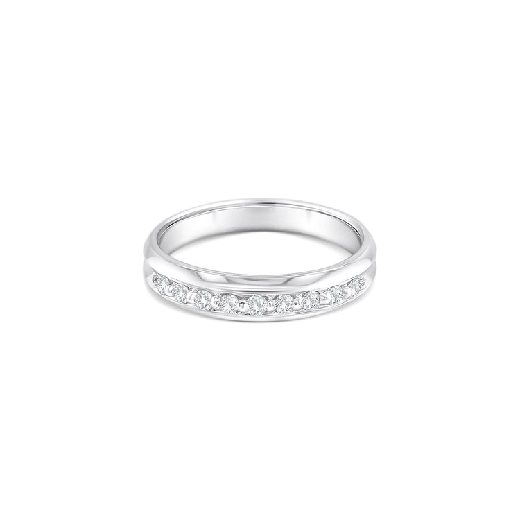 Round Brilliant Half Eternity Diamond Ring
