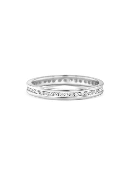 Round Brilliant Channel Set Diamond Ring